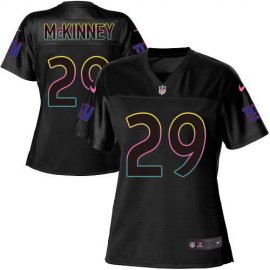 Nike New York Giants #29 Xavier McKinney Black Womens NFL Fashion Game Jersey