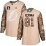 Adidas Tampa Bay Lightning #81 Erik Cernak Camo Authentic 2022 Stanley Cup Final Patch Veterans Day Stitched NHL Jersey Mens