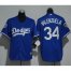 Los Angeles Dodgers #34 Fernando Valenzuela Blue Cool Base 2018 World Series Stitched Youth MLB Jersey