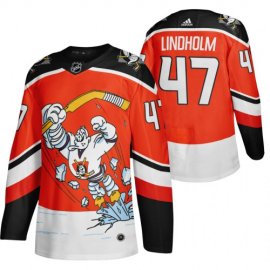 Anaheim Ducks #47 Hampus Lindholm Red Mens Adidas 2020-21 Reverse Retro Alternate NHL Jersey