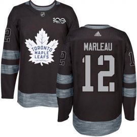 Adidas Toronto Maple Leafs #12 Patrick Marleau Black 1917-2017 100th Anniversary Stitched NHL Jersey
