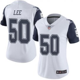 Nike Dallas Cowboys #50 Sean Lee White Womens Stitched NFL Limited Rush Jersey