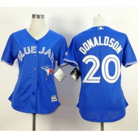 Toronto Blue Jays #20 Josh Donaldson Blue Alternate Womens Stitched MLB Jersey
