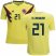 Colombia #21 E.Cardona Home Kid Soccer Country Jersey