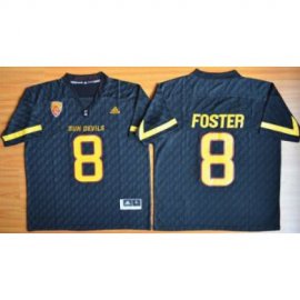 Arizona State Sun Devils #8 D. J. Foster New Black Stitched NCAA Basketball Jersey