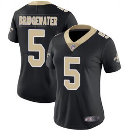 Nike New Orleans Saints #5 Teddy Bridgewater Black Team Color Womens Stitched NFL Vapor Untouchable Limited Jersey
