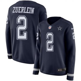 Nike Dallas Cowboys #2 Greg Zuerlein Navy Blue Team Color Womens Stitched NFL Limited Therma Long Sleeve Jersey