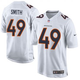 Nike Denver Broncos #49 Dennis Smith White Mens Stitched NFL Game Event Jersey