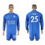 Leicester City #25 Ndidi Home Long Sleeves Soccer Country Jersey