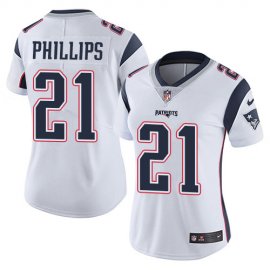 Nike New England Patriots #21 Adrian Phillips White Womens Stitched NFL Vapor Untouchable Limited Jersey