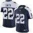 Nike Dallas Cowboys #22 Emmitt Smith Navy Blue Thanksgiving Mens Stitched NFL Vapor Untouchable Limited Throwback Jersey