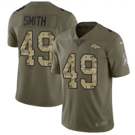 Nike Denver Broncos #49 Dennis Smith Olive/Camo Mens Stitched NFL Limited 2017 Salute To Service Jersey