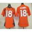 Nike Denver Broncos #18 Peyton Manning Orange Team Color With C Patch Womens Stitched NFL Elite Jersey