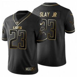 Detroit Lions #23 Darius Slay Jr Mens Nike Black Golden Limited NFL 100 Jersey