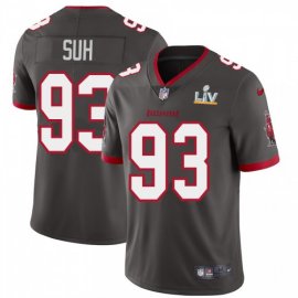 Tampa Bay Buccaneers #93 Ndamukong Suh Mens Super Bowl LV Bound Nike Pewter Alternate Vapor Limited Jersey