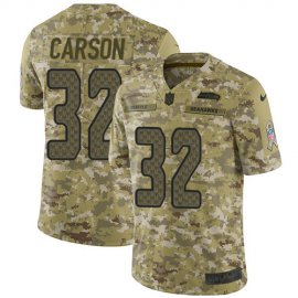 Nike Seattle Seahawks #32 Chris Carson Camo Mens Stitched NFL Limited 2018 Salute To Service Jersey