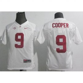 Kids Alabama Crimson Tide 9 Amari Cooper White College Football NCAA Jersey