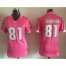 Nike Detroit Lions #81 Calvin Johnson Pink Womens Stitched NFL Elite Bubble Gum Jersey