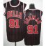 Chicago Bulls 91 Dennis Rodman Black Red Strip Revolution 30 NBA Jerseys Cheap