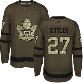 Adidas Toronto Maple Leafs #27 Darryl Sittler Green Salute to Service Stitched NHL Jersey
