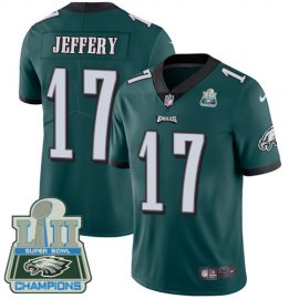 Nike Philadelphia Eagles #17 Alshon Jeffery Midnight Green Team Color Super Bowl LII Champions Youth Stitched NFL Vapor Untouchable Limited Jersey