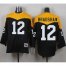 Mitchell And Ness 1967 Pittsburgh Steelers #12 Terry Bradshaw Black/Yelllow Throwback Mens Stitched NFL Jersey