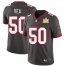 Tampa Bay Buccaneers #50 Vita Vea Mens Super Bowl LV Champions Patch Nike Pewter Alternate Vapor Limited Jersey