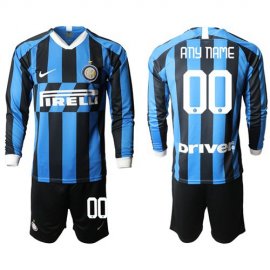 Inter Milan Personalized Home Long Sleeves Soccer Club Jersey