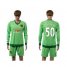 Manchester United #50 Johnstone Green Goalkeeper Long Sleeves Soccer Club Jersey