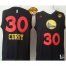 Warriors #30 Stephen Curry Black New Fashion The Finals Patch Stitched NBA Jersey