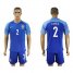 Brazil #2 Danilo Blue Soccer Country Jersey