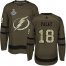 Adidas Tampa Bay Lightning #18 Ondrej Palat Green Salute to Service Youth 2020 Stanley Cup Champions Stitched NHL Jersey