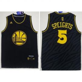 Golden State Warriors #5 Marreese Speights Black Precious Metals Fashion Stitched NBA Jersey