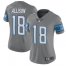 Nike Detroit Lions #18 Geronimo Allison Gray Womens Stitched NFL Limited Rush Jersey