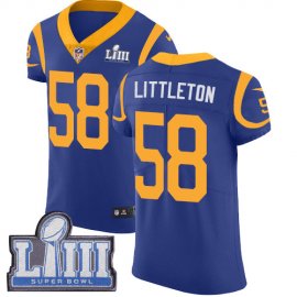 Nike Los Angeles Rams #58 Cory Littleton Royal Blue Alternate Super Bowl LIII Bound Mens Stitched NFL Vapor Untouchable Elite Jersey