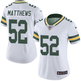 Nike Green Bay Packers #52 Clay Matthews White Womens Stitched NFL Vapor Untouchable Limited Jersey