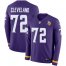 Nike Minnesota Vikings #72 Ezra Cleveland Purple Team Color Youth Stitched NFL Limited Therma Long Sleeve Jersey