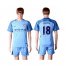 Manchester City #18 Delph Home Soccer Club Jersey