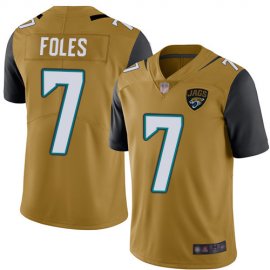 Nike Jacksonville Jaguars #7 Nick Foles Gold Mens Stitched NFL Limited Rush Jersey