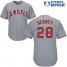 Los Angeles Angels #28 Andrew Heaney Grey Cool Base Stitched Youth MLB Jersey