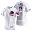 Chicago Cubs #9 Javier Baez Mens Nike White Fluttering USA Flag Limited Edition Authentic MLB Jersey