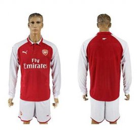 Arsenal Blank Red Home Long Sleeves Soccer Club Jersey