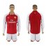 Arsenal Blank Red Home Long Sleeves Soccer Club Jersey