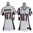 Nike New England Patriots #87 Rob Gronkowski White With C Patch Womens Stitched NFL Elite Jersey