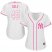 New York Yankees #45 Gerrit Cole White/Pink Fashion Womens Stitched MLB Jersey