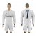 Real Madrid #1 Navas White Home Long Sleeves Soccer Club Jersey