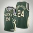 Nike Milwaukee Bucks #24 Pat Connaughton Womens 2021 NBA Finals Champions Swingman Earned Edition Jersey Green Womens