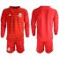 Mexico Blank Red Long Sleeves Goalkeeper Soccer Country Jersey