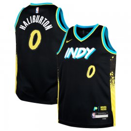 Tyrese Haliburton Indiana Pacers Nike Youth 2023/24 Swingman Replica Jersey – City Edition – Black