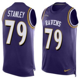 Nike Baltimore Ravens #79 Ronnie Stanley Purple Team Color Mens Stitched NFL Limited Tank Top Jersey